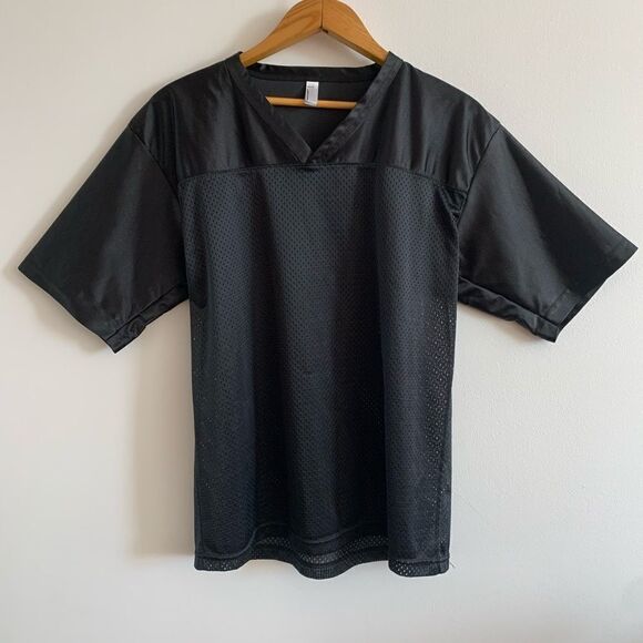 American Apparel 🏈 Basic Mesh Football Black Jersey - Picture 2 of 14